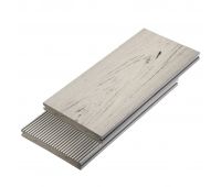 Террасная доска из ДПК Multicolor Дымчато-белый Полнотелая 120мм (под заказ)