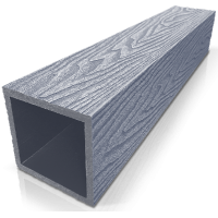 Столб ДПК 3D фактура дерева Серый Столб ДПК 3D фактура дерева Серый