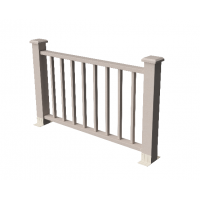 Декоративные ограждения ДПК "Альма 1500 (DIY)"скрытые крепежи, Выбеленный дуб, шлифованное