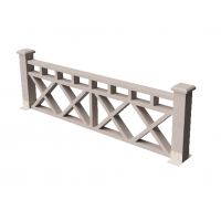 Декоративные ограждения ДПК "Бэйли", Выбеленный дуб, шлифованное