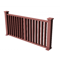 Декоративные ограждения ДПК " Риальто", Мербау, шлифованное Декоративные ограждения ДПК " Риальто", Мербау, шлифованное