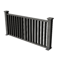 Декоративные ограждения ДПК " Риальто", Серый базальт, шлифованное Декоративные ограждения ДПК " Риальто", Серый базальт, шлифованное