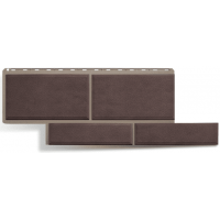 Фасадные панели (цокольный сайдинг) Флорентийский камень Коричневый Фасадные панели (цокольный сайдинг) Флорентийский камень Коричневый