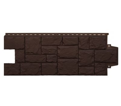 Фасадные панели Стандарт Крупный камень Шоколадный (Коричневый) от производителя  Grand Line по цене 440 р