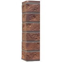 Угол наружный Цокольный сайдинг «Старый форт» Терракотовый Угол наружный Цокольный сайдинг «Старый форт» Терракотовый