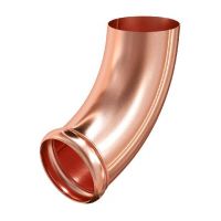 Отвод трубы декорированный Медь 125/90 Отвод трубы декорированный Медь 125/90
